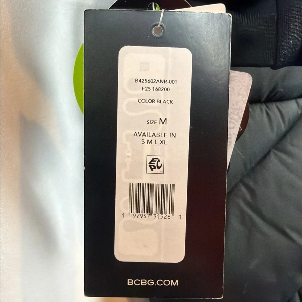 BCBG Cloud Collection Long Black Puffer Coat - Picture 7 of 8